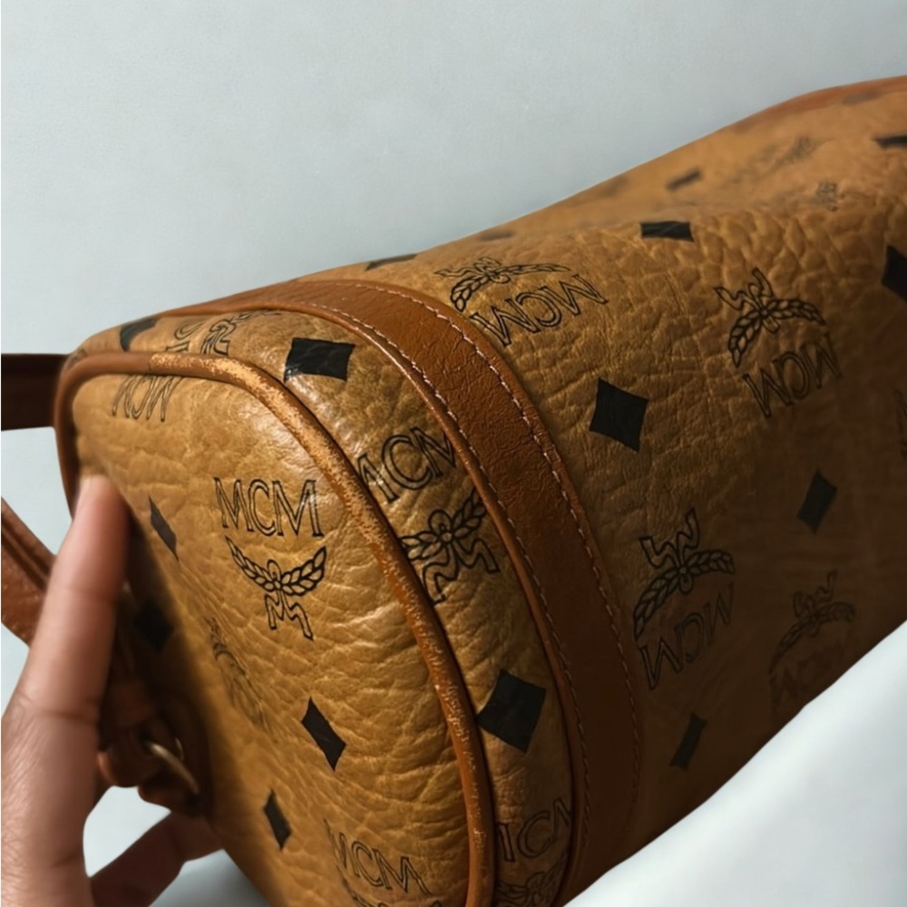 MCM Visetos Barrel Crossbody Bag - Picture 10 of 13